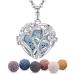 Eudora harmony ball aromatherapy chain women aroma diffusion necklace women aroma oil diffuse charm trailer yoga meditation jewelry gifts for mother lavaestein pearls 5pcs / 7pcs 24 "double heart
