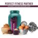KICHLY (Set of 2 Classic Protein Shaker Bottle (700 ml) with Protein Shaker Ball - Non-Leak Cap with Container for Protein Shakes Perfect Fitness & Workout Partner (Plum & Clear) - Buy Online on GoSupps.com
