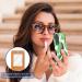 Leaf Tropical Green Lip Gloss Holder & Portable Makeup Bag - Mini Lipstick Organizer Case with Mirror for Women | Multicolored 9.5x2x7 cm - Buy Online on GoSupps.com