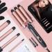 5 in 1 Curling Iron Set - Interchangeable Ceramic Curling Wand & Hair Crimper with Protective Gloves - Instant Heating Dual Temperature Stylish Pink - Buy Online on GoSupps.com