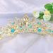 Fineder Crystal Tiara Headpiece - Rhinestone Hair Jewelry for Women - Bridal Bride Princess Queen - Blue - Buy Online on GoSupps.com