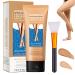Samkeen Leg Makeup Waterproof 4 Ounce Tattoo Scarves Varicose Veins Leg & Body Covering Cream Medium Shine 4 oz