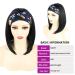12 Tgezer Bob Headband Wig for Women - Synthetic Black Shoulder Length Bob - Glueless & Lace Front - Daily Use - 150 Density - 12 Inch Straight-1B - Buy Online on GoSupps.com