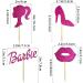 28 Pcs Glitter Hot Pink Princess Cupcake Toppers-Doll Head Lip High Heel-Cupcake Topper Cake Topper for Girls Birthday Party Decorations - Buy Online on GoSupps.com
