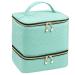 Trousse de rangement pour ongles trousse de transport de vernis ongles trousse de toilette 2 couches pour fournitures d'ongles | Organisateur multifonctionnel d'approvisionnements