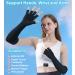 Copper Long Arthritis Gloves | Fingerless Hand Compression Sleeves | Carpal Tunnel Support for Men & Women | Medium Black | 1 Pair - Buy Online on GoSupps.com