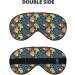 Buy Blue Floral Print Sleep Eye Mask - Soft Blindfold with Elastic Strap for Travel & Night Sleep - Buy Online on GoSupps.com