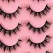 Shop 5 Pairs 3D Faux Mink Eyelashes - Thick Long & Dramatic Reusable Fake Lashes for Stunning Makeup - Buy Online on GoSupps.com