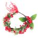 Frcolor Christmas Flower Crown Berries Headband Wreath Bridal Bridesmaid Headpiece Wedding Hair Accessories