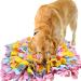 Ieuumler sniffing carpet dog smell training sniffing ceiling food mat training mat for pet dog cats ie075 (45x45cm pink & yellow & blue) 45x45cm pink & yellow & blue