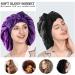 Classycoo 2PCS Large Satin Sleep Bonnet Set - Adjustable Silk Bonnet for Women and Men | Black + Purple - Buy Online on GoSupps.com