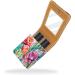 Travel Lipstick Organizer Case | Portable Makeup Bag with Mirror | Watercolor Cactus Blossom - Shop Now - Buy Online on GoSupps.com