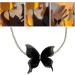Shop Oralgo's Stylish Black Butterfly Necklace | Fashion Jewelry with Imitation Pearls & Rhinestones | Perfect for Any Occasion - Buy Online on GoSupps.com