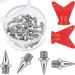 Hotop 32 Pieces 1/2Inch, 1/4Inch,3/8Inch Steel Spikes Track Shoe Spikes Replacements and Spike Wrench for Sports Running Track Shoes White 1/ 4 Inch