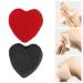 VOCOSTE 4 Pcs Loose Powder Puff - Soft Heart Shape Makeup Tool for Flawless Face - Short Plush Blender in Black & Red - Buy Online on GoSupps.com