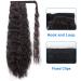 JessLab 24 Inch Corn Wave Drawstring Ponytail Extension | Medium Dark Brown (4#) | Heat Resistant Synthetic Hairpiece for Women - Buy Online on GoSupps.com