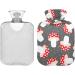 Buy Naanle Hot Water Bottle with Mushrooms Cover | 2L Heat Relief for Back Pain Hand & Foot Warmer - Ideal for Cold Therapy - Buy Online on GoSupps.com