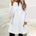 AMhomely Women's Plus Size Teddy Fleece Hoodie - Double Fleece Casual Pullover with Pocket | V-Neck Sweatshirt for Winter | Lightweight Lounge Top - White, Size M - Buy Online on GoSupps.com