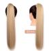 22-Inch Long Straight Ponytail Extension - Magic Paste Wrap Around - Synthetic Hair M24/33# - Dark Blonde & Bleach Blonde (110g) - Buy Online on GoSupps.com