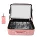 Make-up bag with mirror travel make-up bag with illuminated mirror waterproof cosmetic bag with several large compartments and mirrors for women