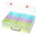 Photo Storage Box 4x6 18 Inner Extra Large Photo Case Large Photo Organizer Acid-Free Photo Box Storage Photo Keeper Photo Storage Case Plastic Craft Storage Box for Photo Stickers Stamps Seeds 18 Boxes 18 Boxes Multicolor-3Color