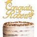 Personalised Graduation Cake Topper - Congrats Hat - Custom Acrylic Topper for University Students (Gold) - Buy Online on GoSupps.com