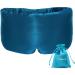 ATREEEBAG Silk Sleep Mask for Women & Men - 100% Skin-Friendly Eye Mask Adjustable Velcro Night Mask in Peacock Blue - Perfect for Home & Travel - Buy Online on GoSupps.com