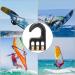 OUKENS 3 Wheel Rigging Pulley Hook - Black Aluminium Alloy Universal Windsurfing Hardware - Buy Online on GoSupps.com
