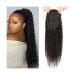 Human Hair Ponytail Hair Piece Curly Drawstring Ponytail for Black Women Kinky Curly Human Hair Ponytail Hair Extension Brazilian Remy Hair Clip in Curly Ponytails Hairpiece Ponytail Hairpiece for W 18Inch 150g Kinky Curly