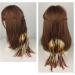 Set of 3 Handmade Boho Hippie Hair Rope Hair Band Headbands Head Wrap Elastics Feather Hair Tie Ponytail Holders Headdress Hair Accessories for Women Lady Girls (Brown) - Buy Online on GoSupps.com