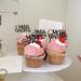 Pack of 24 Merry Christmas Cupcake Toppers Glitter Merry Christmas Cake Toppers Merry Christmas Xmas Theme Party Cake Decorations Accessories Black Colour 5 - Buy Online on GoSupps.com