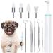 Dog Electric Tooth Polisher Pet Dental Calculus Plaque Remover Tool Electric Kit with 4 Brush Head 5 Cleaning Tools Household Dental Tartar Calculus Remover for Pet Puppy Cat(Size:Green)