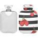 Naanle Stripes Cherry Berry Hot Water Bottle 1L - Transparent Cover for Pain Relief & Warmth | Ideal Hand & Feet Warmer - Buy Online on GoSupps.com