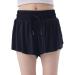 Girls Flowy Shorts with Pockets 2 in 1 Youth Teen Kids Athletic Butterfly Skirts Running Sports Dance Skort Black X-Small