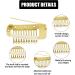 12pcs Wig Clip Set with Safety Pins | Strong 10-Teeth Hair Extension Snap Clips for Secure Attachment | Ideal for Girls, Women, and Hijab Wear | Gold Color - Buy Online on GoSupps.com