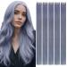 Runature light blue hair extension real hair clip invisible 35cm blue clip in extensions 25g 5pcs real hair extensions clip stunst blue 14 inches 35cm-25g #lightblue