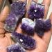 Natural Raw Amethyst Quartz Geode Druzy Purple Crystal Cluster Stones Specimen Crafts Home Decor Ornament 4-6cm Rocks (Size : 4-6cm)