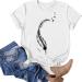 Dragonfly Print Oversized T-Shirt for Women - White Large | Trendy Funny Tee Shirt - Buy Online on GoSupps.com