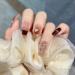 Handmade Nail Wearing False Nail Patch New Magic Mirror French Halo Dye Cute Nail Patch (Size : XS)