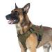 OneTigris Tactical Dog Vest Service Dog Harness MOLLE Dog Training Harness 1000D Nylon (XL Ranger Green) XL Green