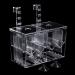 WEAVERBIRD Fish Breeder Box Clear Acrylic Aquarium Isolation Hatchery Feeding Boxes Perfect Isolator for Aggressive Fish Injured Fish Small Fish Shrimp Clownfish with 2pcs Sucker and Hook XL(Double Box)