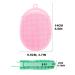 HEETA 2-Pack Glove-Shaped Body Brush - Silicone Bath Brush for Wet and Dry Brushing - Gentle Exfoliating, Massage, and Cleansing - Green & Pink - Buy Online on GoSupps.com