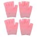MERRYHAPY 2 Pairs Gel Gloves Fingerless Gloves Hand Cracked Gloves Night Hand Gloves Dry Hands Gloves Overnight Gloves for Dry Hands Moisturizing Gloves Spa Gloves Knitting 16X13X1CM