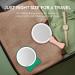 Rechargeable Lighted Hand Mirror for Travel - Portable Round Makeup Mirror with Folding Handle in Green - Buy Online on GoSupps.com