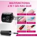 Gel Nail Glue 8ml Nail Glue UV Gel for Acrylic Nails 6 in 1 UV Nails Glue Base Coat for Nail Tips Long Lasting Extra Strong Nail Building Extension Gel Nail Glue for False Nails - Buy Online on GoSupps.com