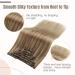 FSHINE 60cm Real Hair Clip-In Extensions - Light Blonde to Ash Blonde Remy Smooth 120g 7 Pieces - Premium Quality #10/16/16 - Buy Online on GoSupps.com