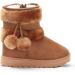 Yeeteepot Baby Girls' Winter Booties | Boys Snow Boots | Anti-Slip Kids Ankle Boots | Khaki | 8.5 UK Child - Buy Online on GoSupps.com