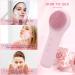 Buy Silicone Face Scrubber Exfoliator - Waterproof Rechargeable Facial Brush for Deep Cleansing & Massage - Ideal for Men & Women (Pink - Buy Online on GoSupps.com