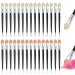 30 pieces of eyeshadow brush eyeshadow make-up brush reusable eyeshadow applicator brusht portable sponge eyeshadow brush washable double-sided eye make-up brush for women girls