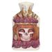 Feather Skull Hot Water Bottle With Cover Plush Bed Bottle Hand Warmer For Adults And Children 26.5X15.3cm